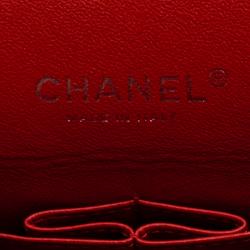 Pre Owned Chanel Red Quilted Leather Maxi Classic Double Flap Bag