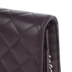 Pre Owned Chanel Purple Lambskin WOC