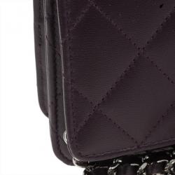Pre Owned Chanel Purple Lambskin WOC