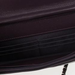 Pre Owned Chanel Purple Lambskin WOC