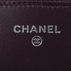 Pre Owned Chanel Purple Lambskin WOC