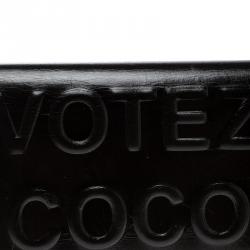 Pre Owned محفظة شانيل فوتيز كوكو إل- ين جلد أسود