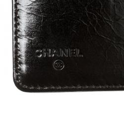Pre Owned محفظة شانيل فوتيز كوكو إل- ين جلد أسود