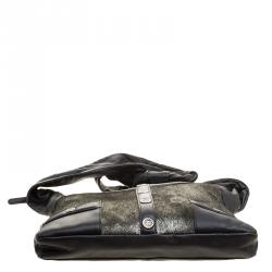 مملوكة مسبقًا حقيبة شانيل غيرل شعر عجل وجلد ذهبية/ سوداء