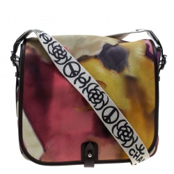 Chanel Muliticolor Nubuck Leather CC Flower Power Messenger Bag