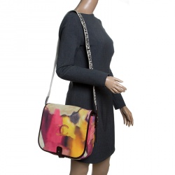 Chanel Muliticolor Nubuck Leather CC Flower Power Messenger Bag