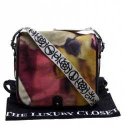 Chanel Muliticolor Nubuck Leather CC Flower Power Messenger Bag