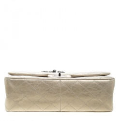 مملوكة مسبقًا Chanel Light Gold Quilted Leather Reissue 2.55 Classic 227 Flap Bag