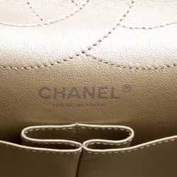 مملوكة مسبقًا Chanel Light Gold Quilted Leather Reissue 2.55 Classic 227 Flap Bag