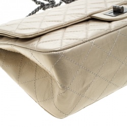مملوكة مسبقًا Chanel Light Gold Quilted Leather Reissue 2.55 Classic 227 Flap Bag