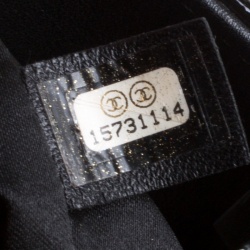 Chanel Black/Grey Striped Sequins Small Reissue Tote