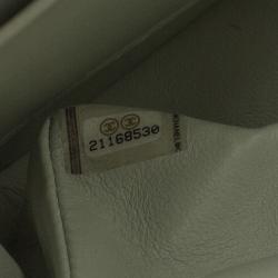 Pre Owned Chanel Gold/Mint Green Hand Painted Leather Medium Classic Double Flap Bag