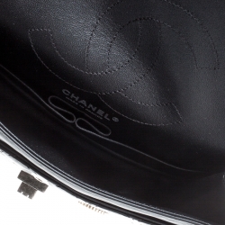 Pre Owned Chanel Black Quilted Charm Embellished Leather 2.55 Reissue 225 Flap Bag