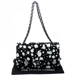 مملوكة مسبقًا حقيبة شانيل كلاسيك بقلاب مزدوج جلد مبطن بيج ميتاليك