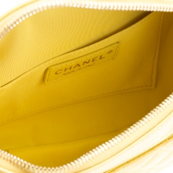 Chanel Yellow Quilted Leather Waist Bag