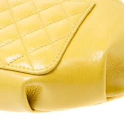 Chanel Yellow Quilted Leather Waist Bag