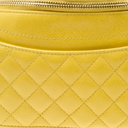 Chanel Yellow Quilted Leather Waist Bag