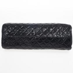 Pre Owned Chanel Black Quilted Crackled Python Just Mademoiselle bag 