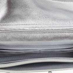 مملوكة مسبقًا Chanel Silver Quilted Classic Quilted WOC Bag