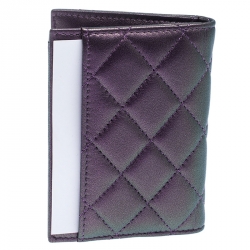 مملوكة مسبقًا  Chanel Metallic Quilted Leather Classic Bifold Wallet