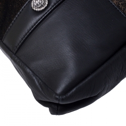 Pre Owned حقيبة شانيل غيرل شعر عجل وجلد ذهبية/ سوداء