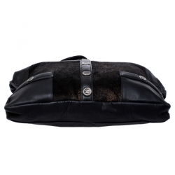 Pre Owned حقيبة شانيل غيرل شعر عجل وجلد ذهبية/ سوداء