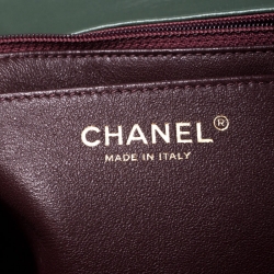 مملوكة مسبقًا Chanel Green/Pink Quilted Lambskin Leather Medium Single Flap Bag