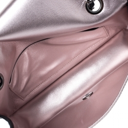 Pre Owned Chanel Black/Pink PVC Over Lace Medium Classic Single Flap Bag