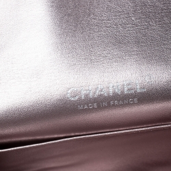 Pre Owned Chanel Black/Pink PVC Over Lace Medium Classic Single Flap Bag