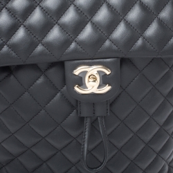 Chanel Black Quilted Leather Large Urban Spirit Backpack 