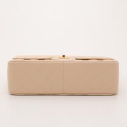 Pre Owned Chanel Classic Beige Caviar Jumbo 2.55 Flap 