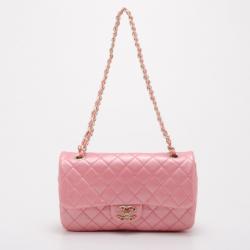 Pre Owned Chanel Ltd. Ed. Pink Precious Collection Medium Classic Flap