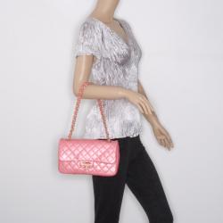 Pre Owned Chanel Ltd. Ed. Pink Precious Collection Medium Classic Flap