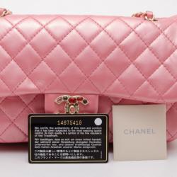 Pre Owned Chanel Ltd. Ed. Pink Precious Collection Medium Classic Flap