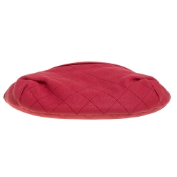Pre Owned Chanel Pink Quilted Leather Zip and Carry Waist Bag 