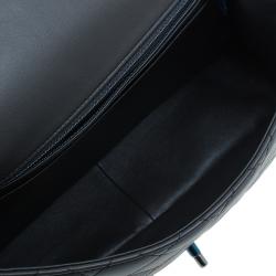 Pre Owned Chanel Dark Grey Lambskin Elementary Chic Flap Bag