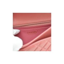 مملوكة مسبقًا Chanel Pink/Champagne Gold Quilted Leather Shoulder Bag