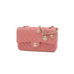 مملوكة مسبقًا Chanel Pink/Champagne Gold Quilted Leather Shoulder Bag