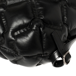 Pre Owned Chanel Black Quilted Leather Chesterfield Backpack