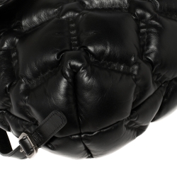 Pre Owned Chanel Black Quilted Leather Chesterfield Backpack