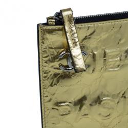Pre Owned Chanel Gold Medium Feminine Pouch