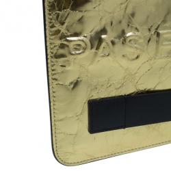 Pre Owned Chanel Gold Medium Feminine Pouch