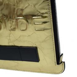 Pre Owned Chanel Gold Medium Feminine Pouch