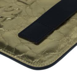 Pre Owned Chanel Gold Medium Feminine Pouch