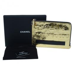 Pre Owned Chanel Gold Medium Feminine Pouch