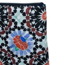 Pre Owned Chanel Multicolored Flower Limited Clutch