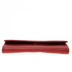 مملوكة مسبقًا محفظة عملات نقدية شانيل جلد نقش الكاميليا أحمر