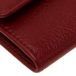 مملوكة مسبقًا محفظة عملات نقدية شانيل جلد نقش الكاميليا أحمر