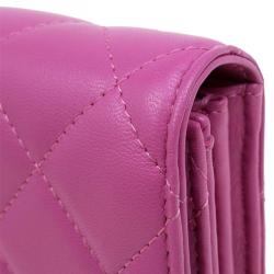 Pre Owned محفظة شانيل كونتيننتال جلد مبطنة وردية