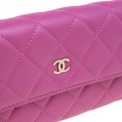 Pre Owned محفظة شانيل كونتيننتال جلد مبطنة وردية